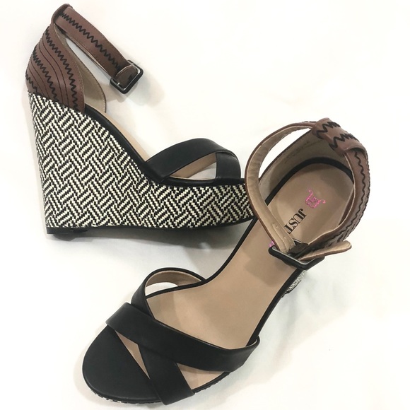 JustFab Shoes - JustFab High Platform Wedge Strappy Sandals
